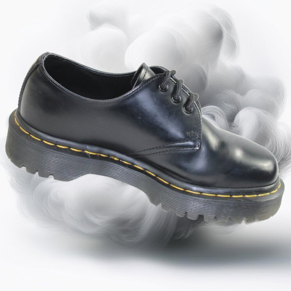 Dr. Martens 1461 Bex Black Leather Platform Oxford Shoes Women's 6 - Picture 4 of 11
